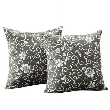 18" Square Throw Pillow, Flora Print, Set of 2