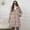 Khaki, variant on Women's Hooded Long Puffer Coat Winter Warm Full Zip Thicken Fleece Lined Parkas Warm Puffer Jacket Quilted Jacket with Pockets Red M