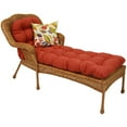 thumbnail image 5 of 74-inch by 19-inch U-Shaped Outdoor Tufted Chaise Lounge Cushion - Cinnamon, 5 of 5