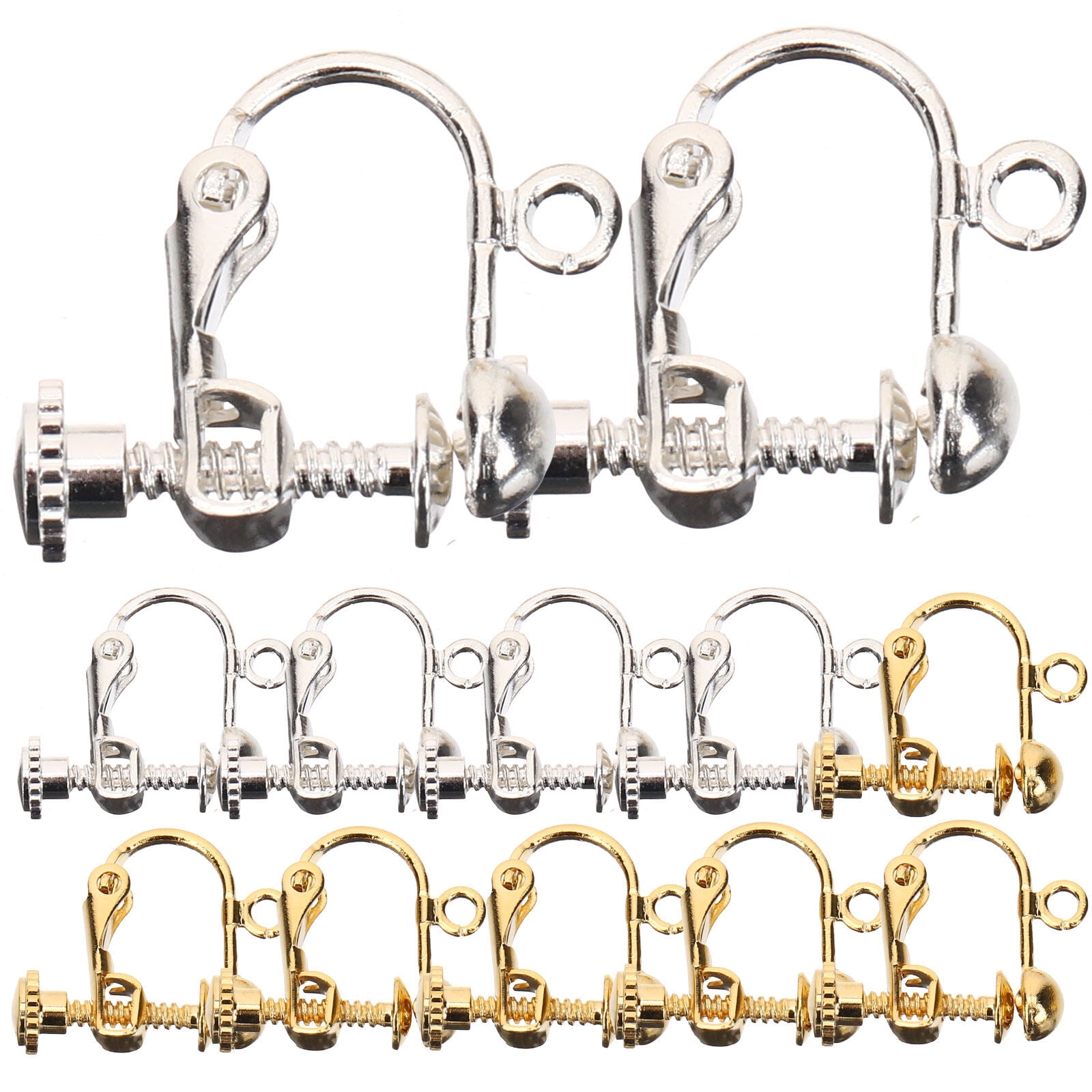 12pcs Clip on Earring Backs Clip on Earring Converter Non Pierced