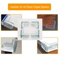thumbnail image 3 of Protectores de esquina de mesa de vidrio (paquete de 12), protectores de esquinas para bordes, adhesivo de alta resistencia, protector de esquina para muebles, cama, aparadores, gabinetes, 3 of 7