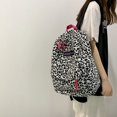 thumbnail image 4 of Women Canvas Backpack Zebra Cow Print Pattern School Book Bag Ladies Large Capacity Travel Bag Female Multi-Pockets Shoulder Bag, 4 of 5
