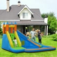 thumbnail image 3 of Gymax Inflatable Water Park Bounce House Climbing Wall Splash Pool w/480W Blower, 3 of 9