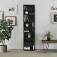 thumbnail image 1 of Furinno 17057EX Jaya Space Saving Multimedia Storage Tower, Espresso, 1 of 4
