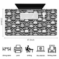 thumbnail image 5 of Long Mouse Pads for Desk,Black White Skull Stack Pattern Desk Mats on Top Of Desks, Desk Mouse Pad Extra Large with 3mm Non-Slip Base and Stitched Edge for Gaming,Office,Work,Home 47.3"x23.6", 5 of 6