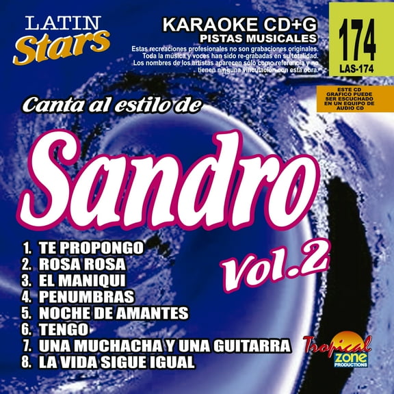 Karaoke Latin Stars 174 Sandro Vol. 2