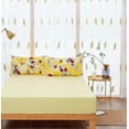 thumbnail image 5 of DaDa Bedding Sunshine Yellow Hummingbirds Floral Fitted & Flat Bed Sheets Set (JHW-925), 5 of 5