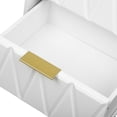 thumbnail image 6 of Hommoo 2 Drawers Nightstand, Modern Bedside Table with Metal Leg, Accent Side Table for Living Room & Bedroom, White, 6 of 8