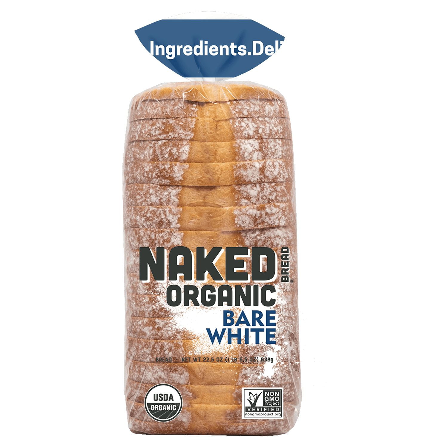 Naked Bread Sliced Organic Bare White Sandwich Loaf, 22.5 oz