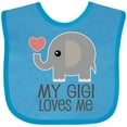 thumbnail image 3 of Inktastic My Gigi Loves Me Grandchild Boys or Girls Baby Bib, 3 of 4