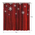 thumbnail image 5 of Shower Curtain for Bathroom Farmhouse Xmas Covered Snow Shower Curtains Durable Funny Bathroom Curtains Hooks Included,72x72Inch, 5 of 5