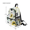 thumbnail image 3 of FORMRS School Backpack with Front Zippered Pocket 12" Student Travel Daypack, White Flower, 3 of 6