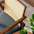 thumbnail image 4 of Modway Thera Vegan Leather and Cane Accent ArmchairsSet of 2 in Walnut Black, 4 of 10