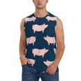 thumbnail image 1 of Balery Pig 1 Camisetas sin mangas para hombre, absorbe la humedad y protege contra el mal olor.-Large, 1 of 7