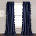 thumbnail image 4 of Lush Decor - Juego de Cortinas de Ventana Reyna de 63 x 54 Pulgadas, Color Marfil, para Sala de Estar, Comedor, recámara (par), 4 of 11