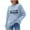 A-Light Blue, variant on Fashion Womens Sweater Tops Lightweight Casual Fall Spring Long Sleeve Funny Letters Print Crewneck Pullover Jumpers Loose Oversized Cable Knit Tunic Blouse F-Yellow XXL