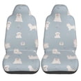 thumbnail image 1 of LAKIMCT Cute Maltese Dogs Car Seat Covers Vehicle Front Seat Covers Universal Fit Seat Protector, 1 of 9