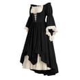 thumbnail image 3 of FASHOFT Halloween for Women Renaissance Faire Off Shoulder Lace Dress Cosplay Plus Size Gothic Dress Clothes L, 3 of 5