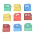 thumbnail image 3 of Keyboard Keycaps, Wear Resistance Wide Compatibility Vibrant Colors Dye Sublimation PBT Keycaps  For PC For Desktop For Computer, 3 of 8