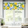 thumbnail image 2 of AshasdS Lemon and Blue Flower Polyester Window Valance Curtain for Home Kitchen Living Room Bedroom Bathroom Decor 54x18 inch, 2 of 5
