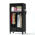 thumbnail image 1 of Garde-robe Portative en Toile Double avec Tringle et Tiroir Cube, 1 of 5