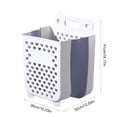 thumbnail image 3 of Foldable Hanging Laundry Basket Wall Mount Dirty Clothes Hamper Collapsible Storage Bin for Bathroom Bedroom 14.17x11x5.9 Inch, 3 of 6