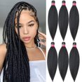 thumbnail image 1 of Cabello trenzado Mychanson Pre Stretched Yaki Straight, 20 cm, 6 paquetes, 1 of 7