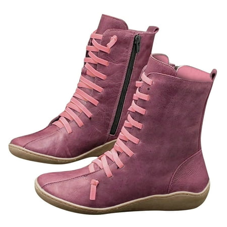 

Ketyyh-chn99 Womens Booties Wide Calf Boots Pull On Fashion Knee High Booties Shoes Red 39