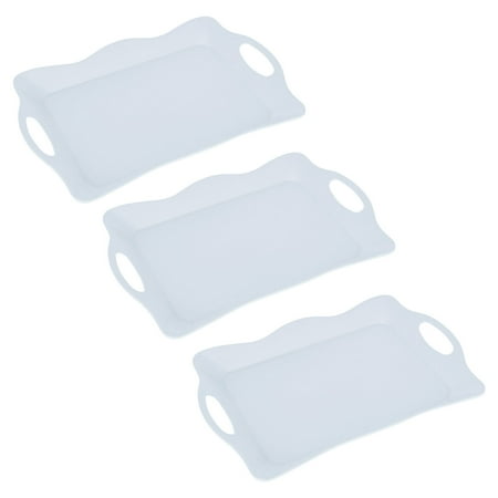 

Creekview Home Emporium 3pk White Plastic Serving Tray with Handles
