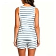 thumbnail image 5 of BUIGTTKLOP Women's Striped Sleeveless Pajama Set Drawstring Shorts 2 Piece Loungewear Sleepwear Homewear, 5 of 6