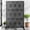Black, variant on MAYEERTY 72x47x16 Inch Black Galvanized Steel Privacy Screen, 6 Piece Set for Outdoor Garden