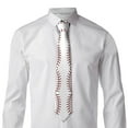 thumbnail image 2 of White Baseball Tie For Men Funny Neckties Fashion Gentleman Soft Comfortable Ties, 2 of 7