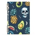 thumbnail image 2 of Fruit Skeleton Ring Binder Notebook Journey Note Diary College Ruled Spiral Notebook Study Loose Leaf Paper A5 60 Pages, 2 of 8