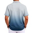 thumbnail image 6 of Men's Shirts Solid Color Pique Knit Slim Fit Polo Shirt Short Sleeve Golf Shirts for Men Business Casual Shirts Blue XL, 6 of 6