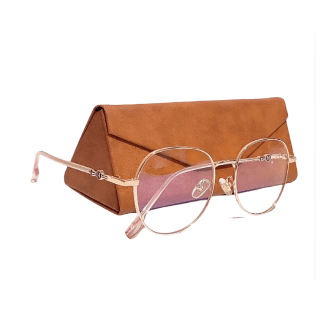 Lentes Anti Luz Azul Modelo Rosa Dorado