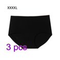 thumbnail image 1 of Bragas Mujer Calzoncillos transpirables de cintura media sin costuras Ropa interior suave, Negro, 4XL seitruly AP001340-03*3, 1 of 7