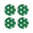 thumbnail image 2 of Balery 4 Pcs Snowflakeleather Coasters Set, Drink Table Cup Coasters For Living Room Kitchen Coffee Decor, 2 of 9