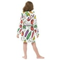 thumbnail image 7 of FORMRS Niños Bathrobe Unisex Hooded Robe Soft Plush Pajamas Sleepwear, Size 2-3T, Red Vegetables Pattern, 7 of 7