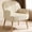 Beige, variant on Modern Velvet Accent Chair with Metal Legs, Shell-Shaped Ergonomic Design for Living Room or Office