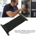 thumbnail image 3 of GPU Extension Cable, Right Angle 128Gbp/s EMI Shielding PCIE 3.0 X16 Riser Cable  For RTX2060, 3 of 8