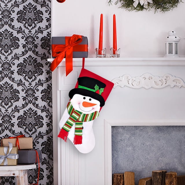 Medias de Navidad Xihbxyly Ofertas Flash de Hoy Papá Noel Muñeco de Nieve Árbol de Navidad Colgante