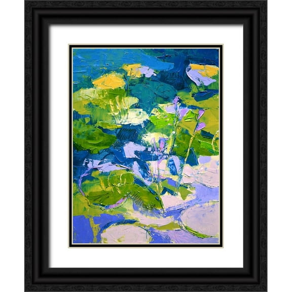 Fagan, Dorothy 12x14 Black Ornate Wood Framed with Double Matting Museum Art Print Titled - Glitter Me Happy II