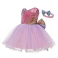 thumbnail image 2 of Fesfesfes Kids Girls Paillette Tulle Dress Pageant Gown Birthday Party Princess Wedding Dress Under 10$, 2 of 5