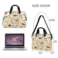 thumbnail image 3 of FORMRS 16" Laptop Sleeve Bag Carrying Case with Handle Travel Shoulder Briefcase, Beige Birds Floral, 3 of 8
