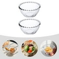thumbnail image 4 of Clear Glass Bowl Decorate Soup Container Appetizer Decorative Yogurt Multi-use Dessert 2 Pcs, 4 of 6