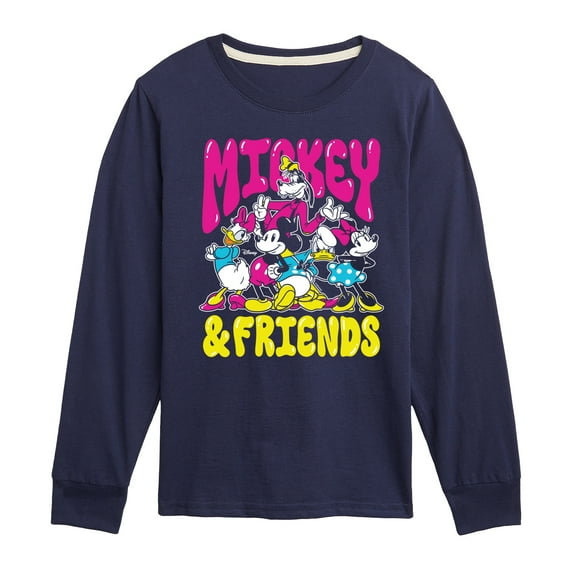 Disney - Mickey And Friends - Youth Long Sleeve Graphic T-Shirt
