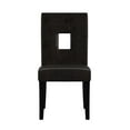 thumbnail image 5 of Weston Home Landen Keyhole Faux Leather Dining Side Chair, Black (Set of 2), 5 of 6