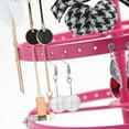 thumbnail image 2 of Metal Rotating Earring Holder Organizer, Exquisite Jewelry Display Stand Necklace Rack Holder(White), 2 of 7