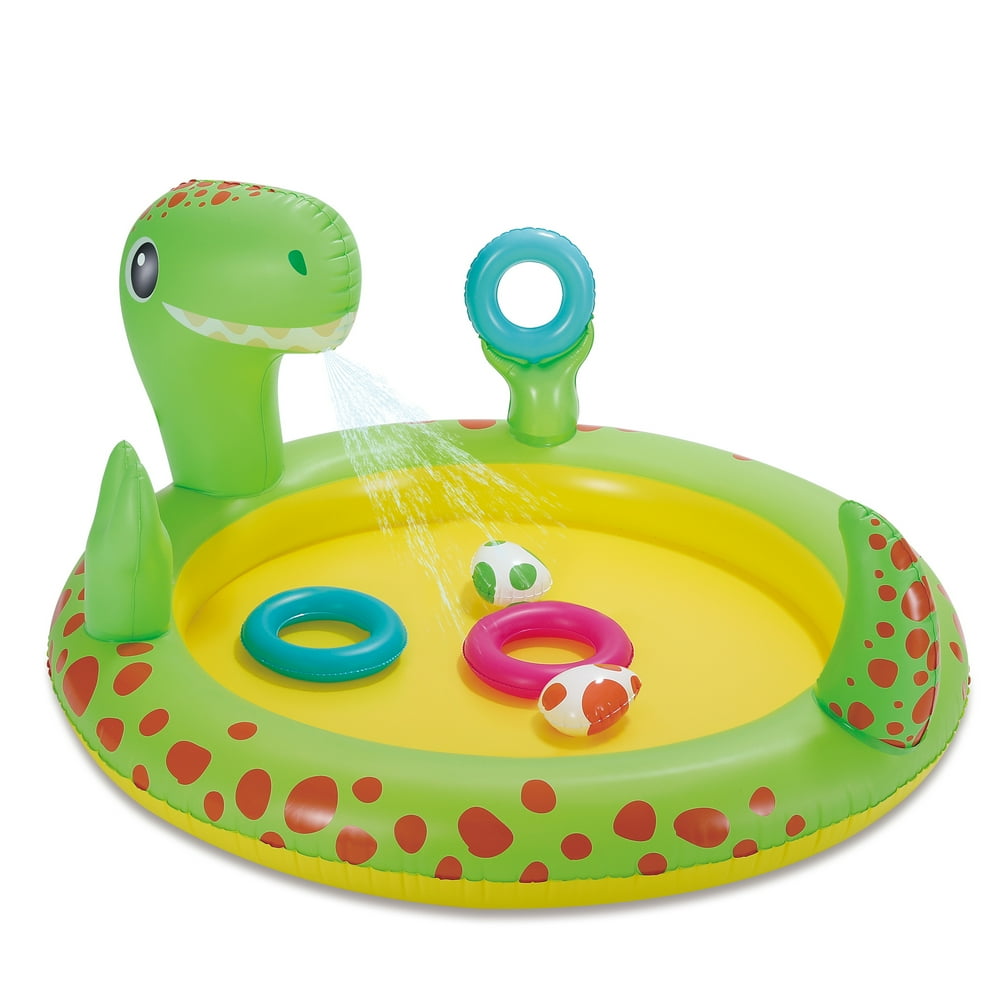 summer waves dinosaur pool with sun shade