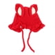 thumbnail image 1 of Gorros cálidos con patrón de dos orejas para bebés de 1 a 4 años rojo, 1 of 9